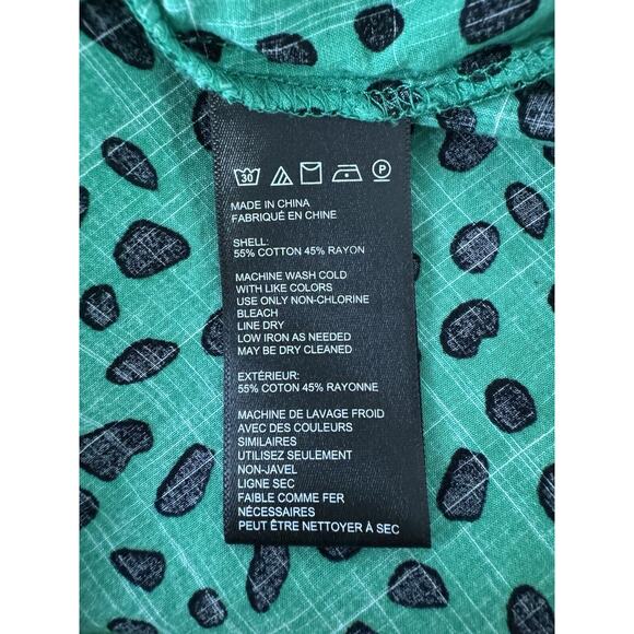 Urban Outfitters Kelly Green Dalmation Preppy Hipster Coquette Wrap Mini Dress - Picture 9 of 10